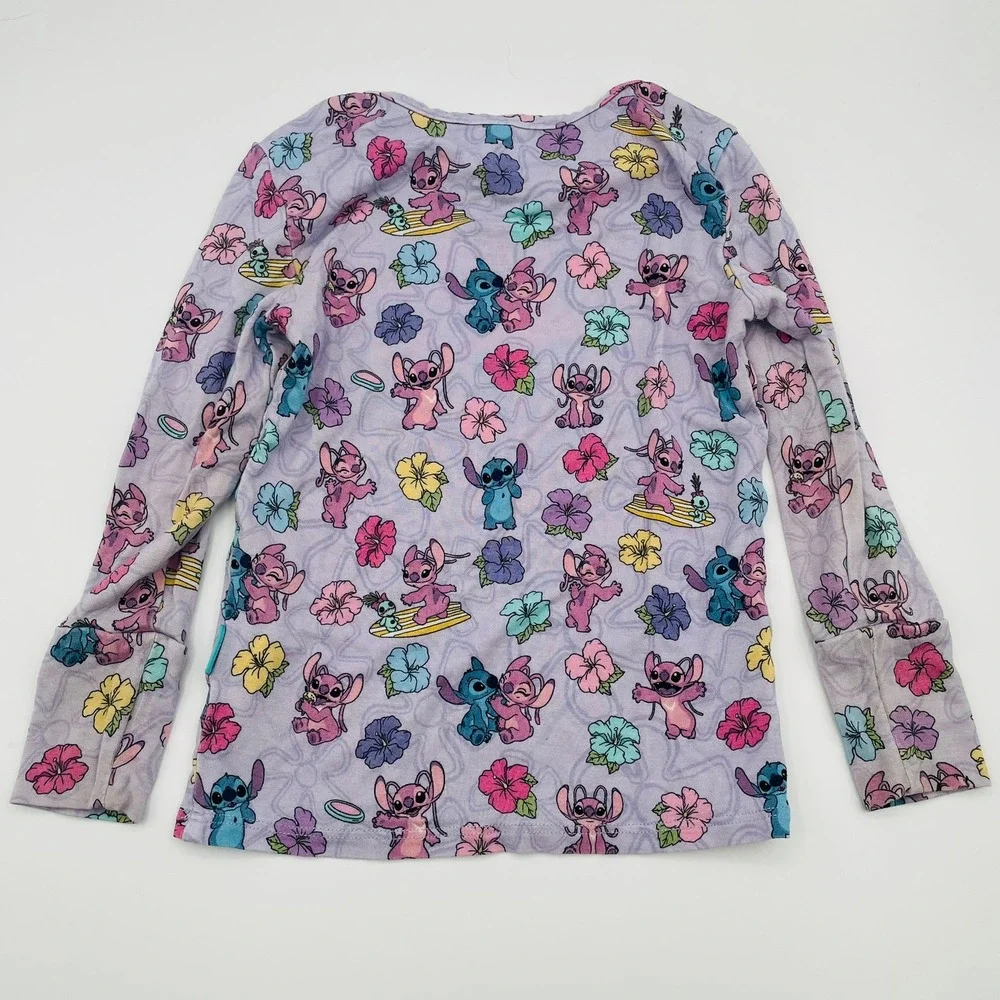 Disney Posh Peanut Stitch and Angel Tropical Pajama Top Only Lavender Toddler 2T